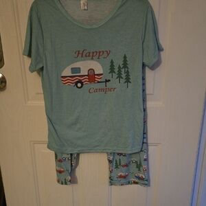 Happy Camper Womans Pajamas Set